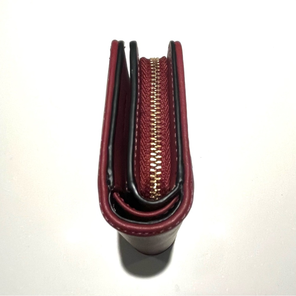 Coach Tabby Cherry Leather Wallet with Gold Clasp - Picture 3 of 13